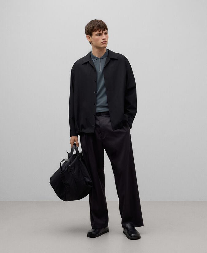 Adolfo dominguez Polo algodón cuello cremallera hombre