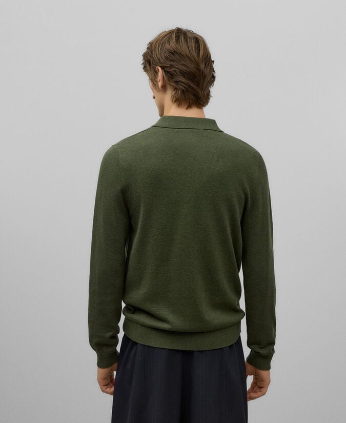 Adolfo Dominguez Polo Manga Larga Algodón Lana Hombre