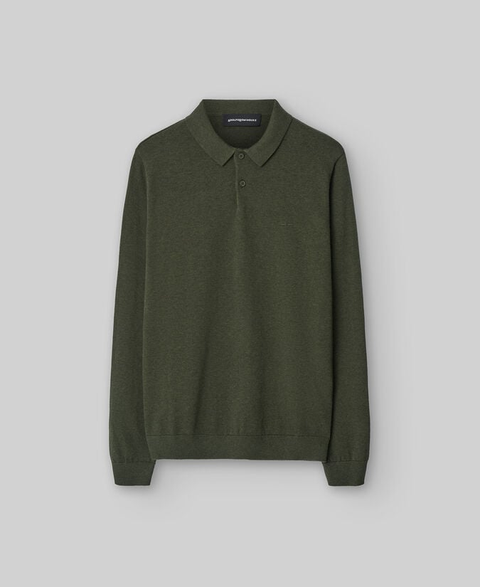 Adolfo Dominguez Polo Manga Larga Algodón Lana Hombre