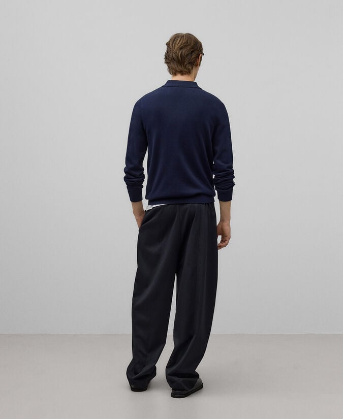 Adolfo Dominguez Polo Manga Larga Algodón Lana Hombre