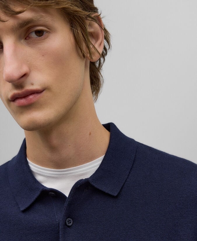 Adolfo Dominguez Polo Manga Larga Algodón Lana Hombre