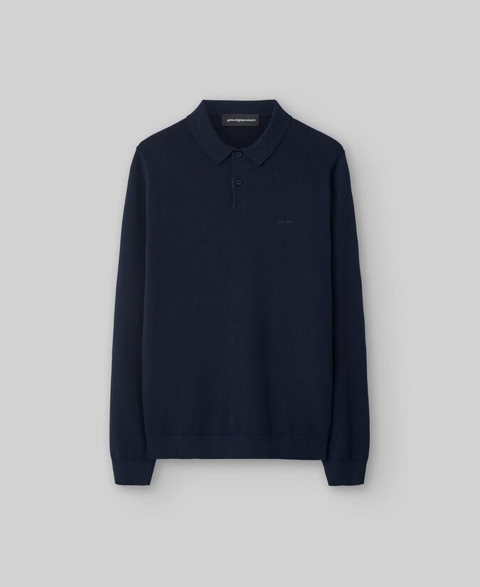 Adolfo Dominguez Polo Manga Larga Algodón Lana Hombre