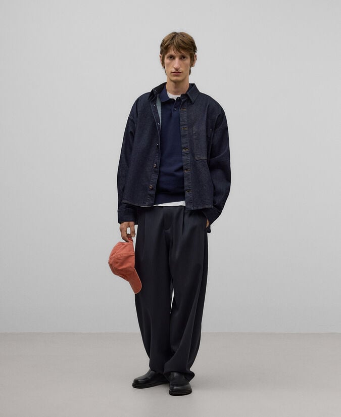 Adolfo dominguez Polo manga larga algodón lana hombre