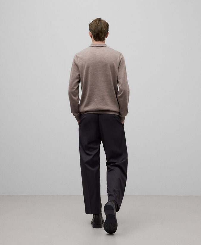 Adolfo Dominguez Polo Manga Larga Lana Merino Hombre