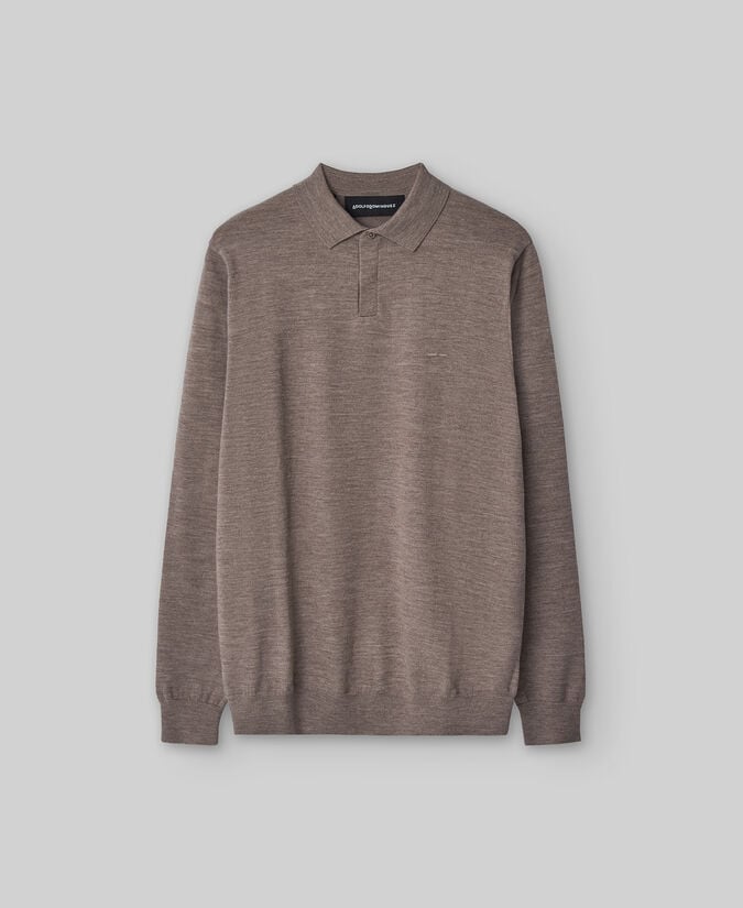 Adolfo Dominguez Polo Manga Larga Lana Merino Hombre