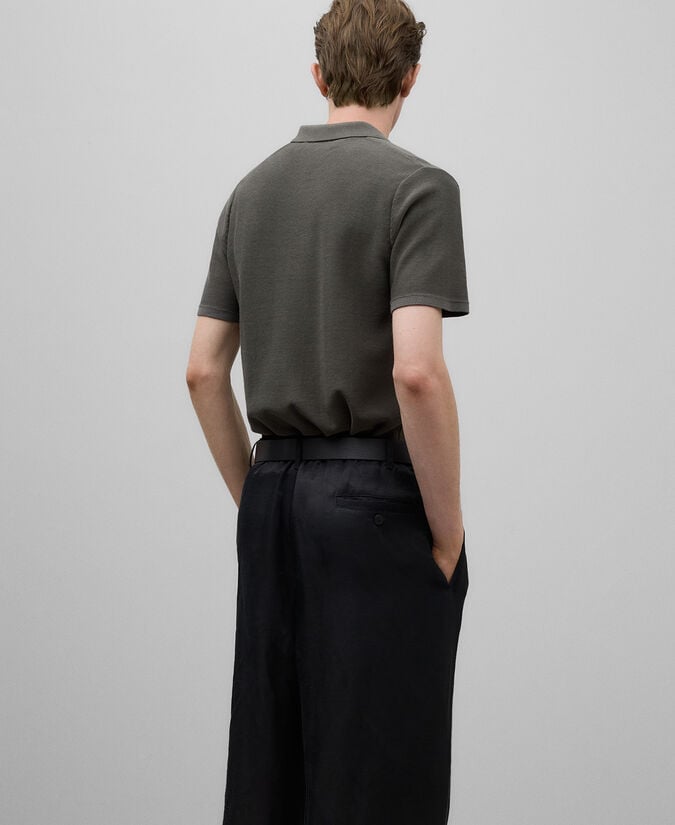 Adolfo Dominguez Polo Punto Estructura Cuello Pico Hombre