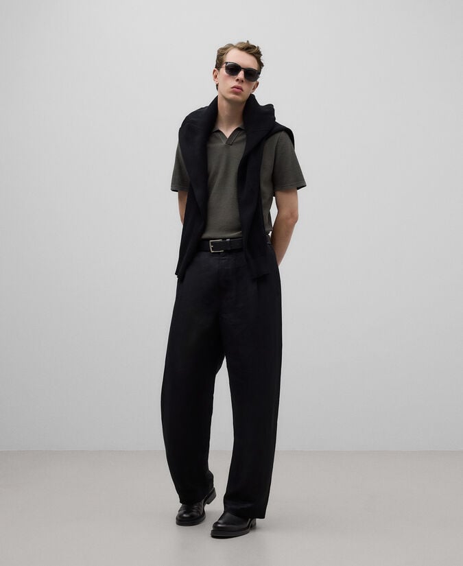 Adolfo dominguez Polo punto estructura cuello pico hombre