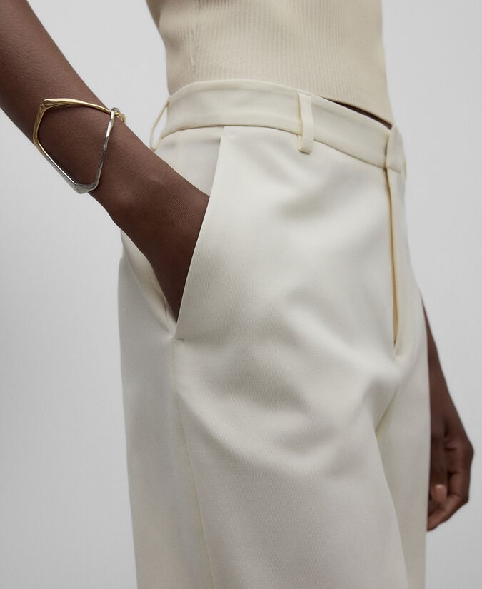 Adolfo Dominguez Pulsera Rígida Asimétrica Bicolor Mujer