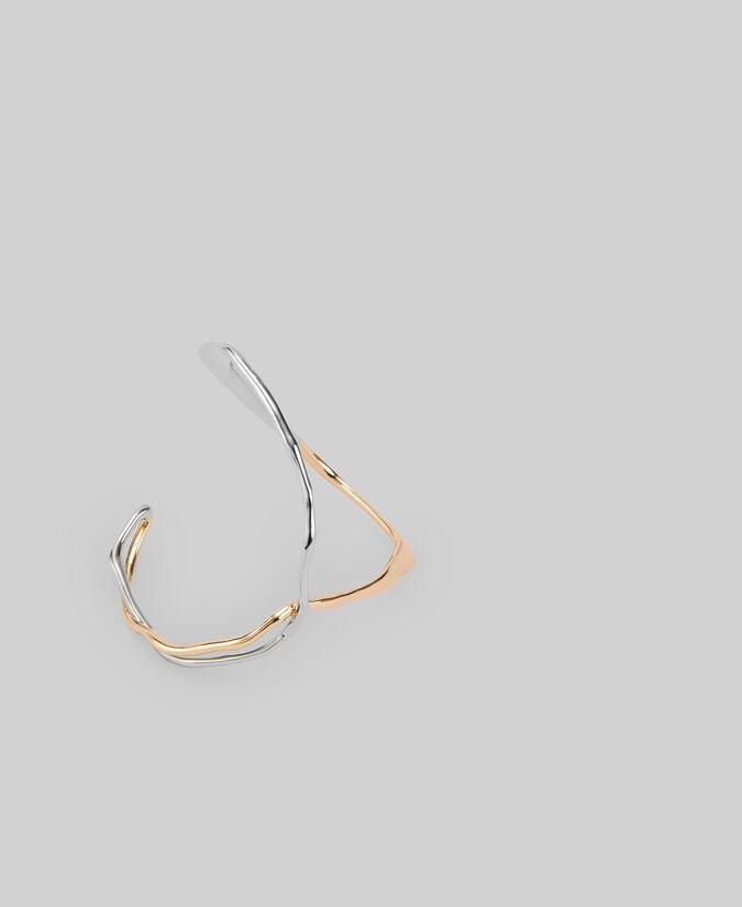 Adolfo dominguez Pulsera rígida asimétrica bicolor mujer