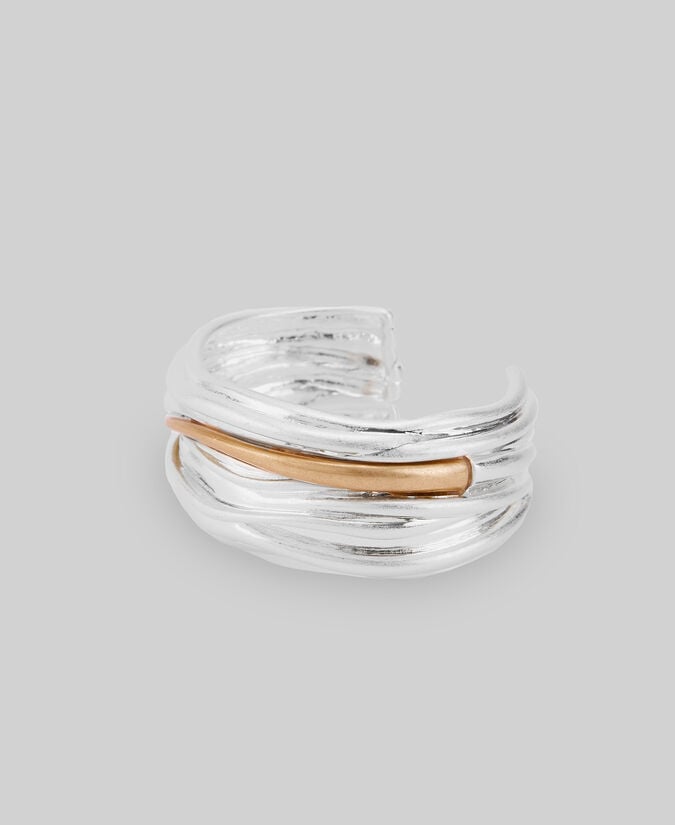 Adolfo dominguez Pulsera rígida tubulares bicolor mujer