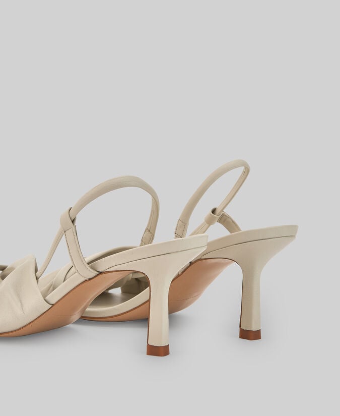 Adolfo Dominguez Sandalia De Tacón Con Frunces Mujer