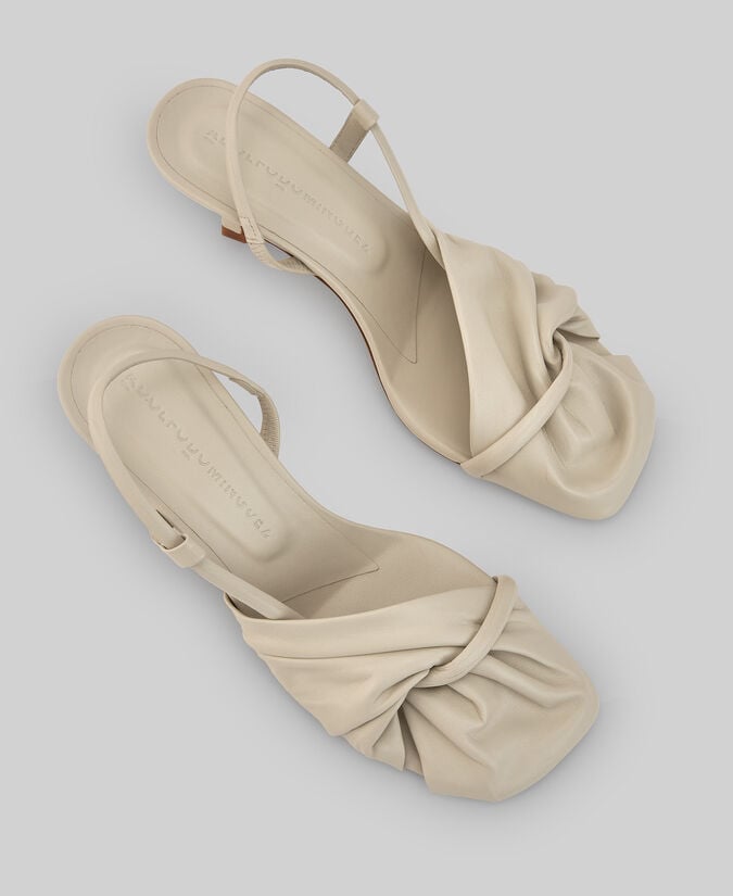 Adolfo dominguez Sandalia de tacón con frunces mujer