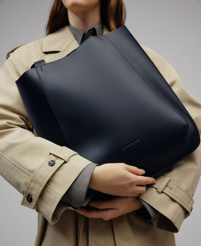 Adolfo Dominguez Shopper Piel Responsable Negro Mujer