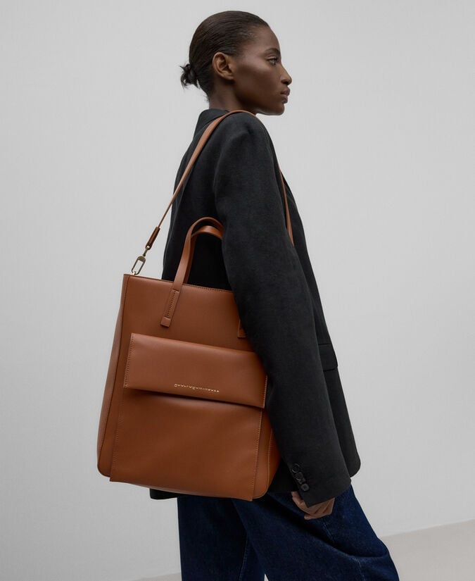 Adolfo Dominguez Shopper Poliéster Reciclado Grande Mujer