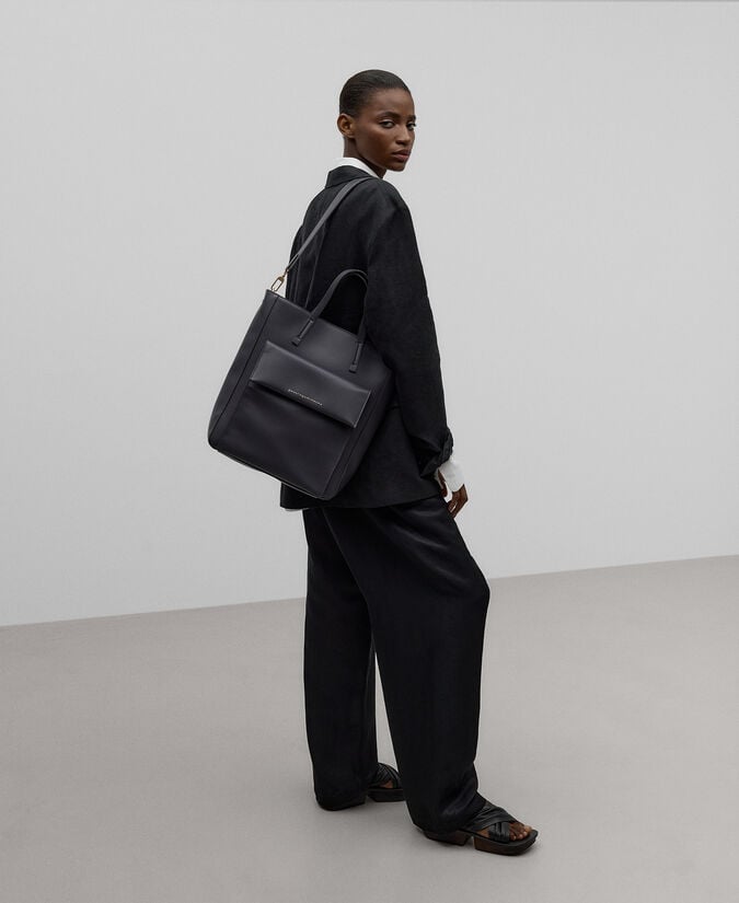 Adolfo Dominguez Shopper Poliéster Reciclado Grande Mujer