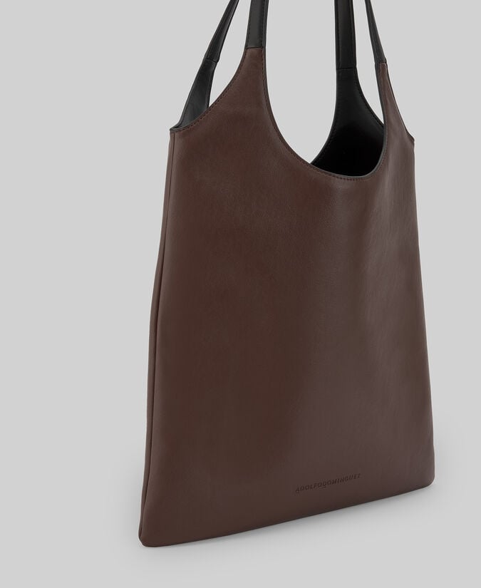 Adolfo Dominguez Shopper Vertical Piel No Piel Mujer