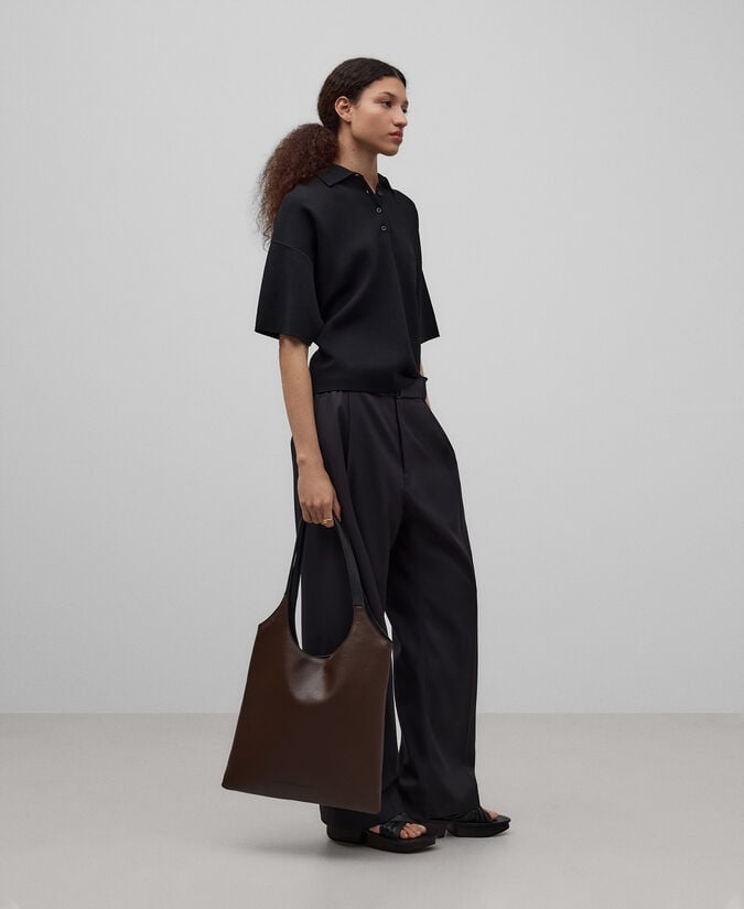 Adolfo Dominguez Shopper Vertical Piel No Piel Mujer