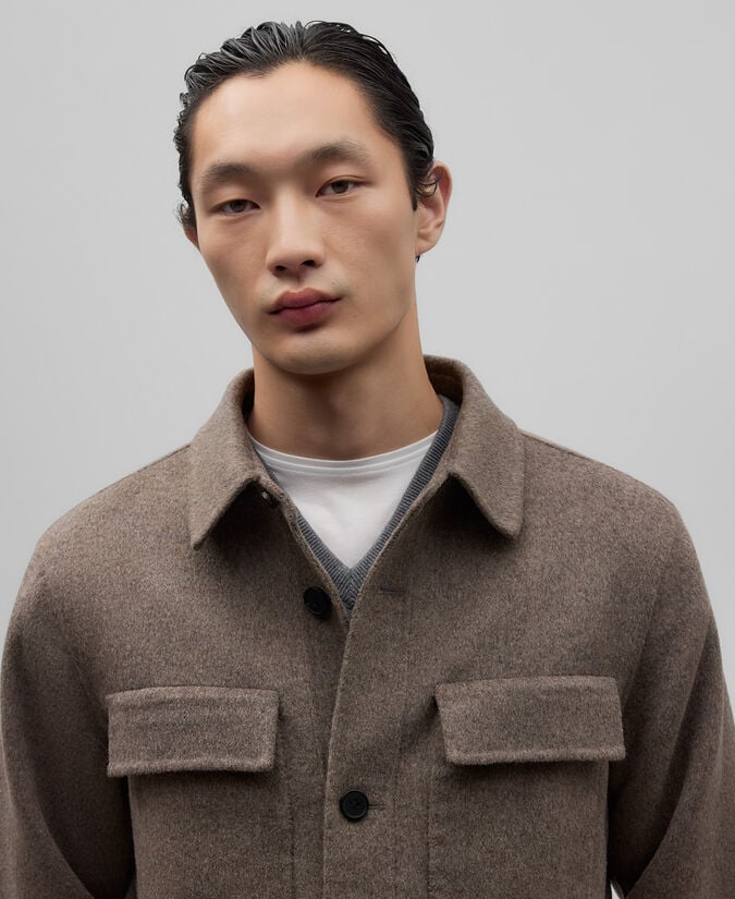 Adolfo Dominguez Sobrecamisa Bolsillos Plastrón Hombre