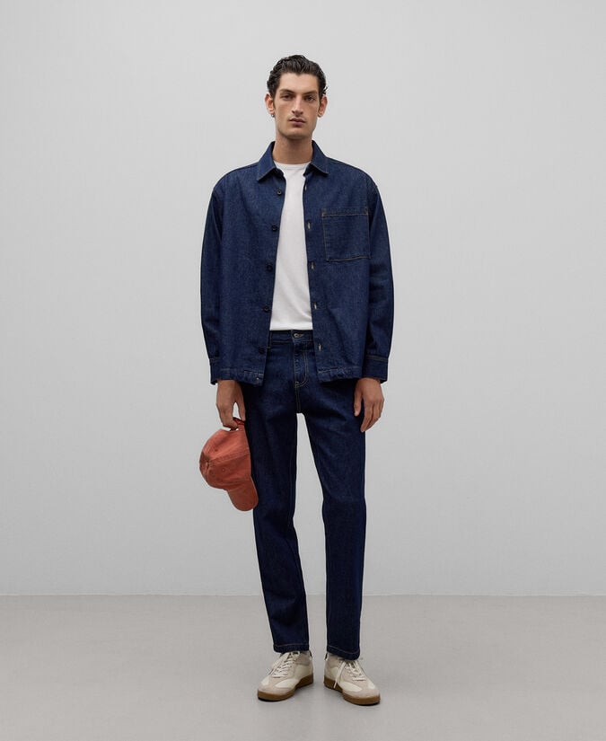 Adolfo dominguez Sobrecamisa denim hombre azul marino