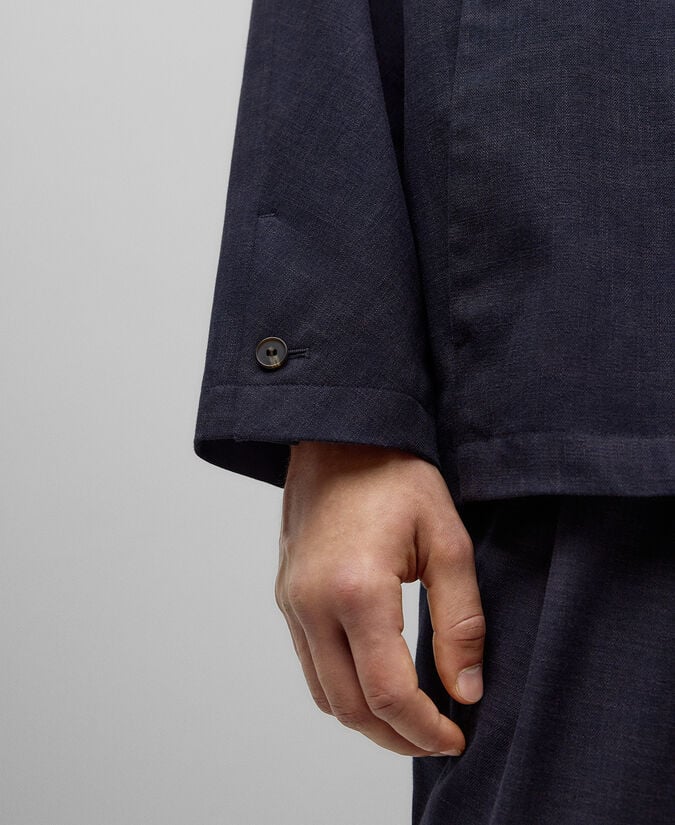 Adolfo Dominguez Sobrecamisa Manga Kimono Gris Hombre