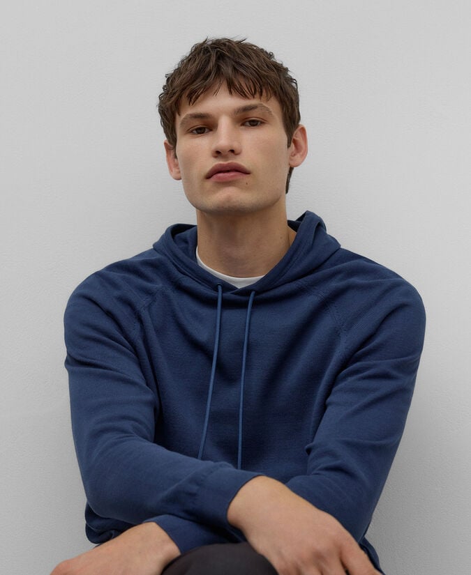 Adolfo Dominguez Sudadera Con Capucha En Punto Hombre