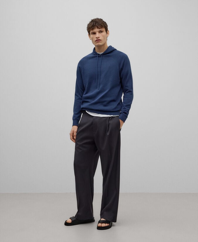 Adolfo dominguez Sudadera con capucha en punto hombre