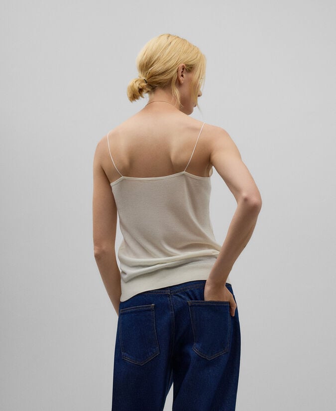 Adolfo Dominguez Top Punto Lana Merino Y Seda Mujer