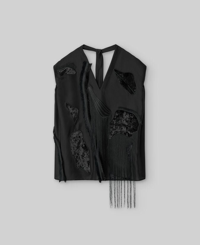 Adolfo Dominguez Top Seda Con Lazada En Espalda Mujer