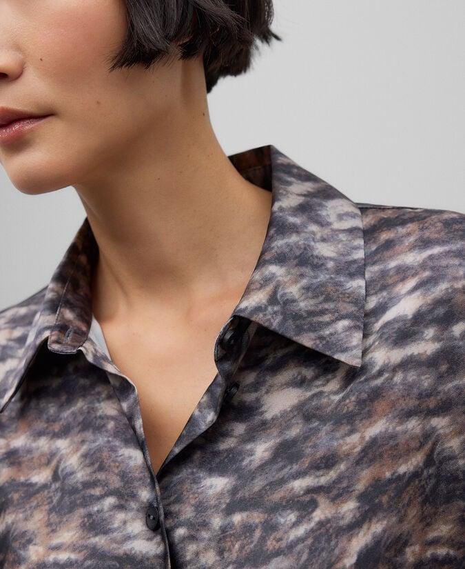 Adolfo Dominguez Vestido Camisero Estampado Animal Mujer