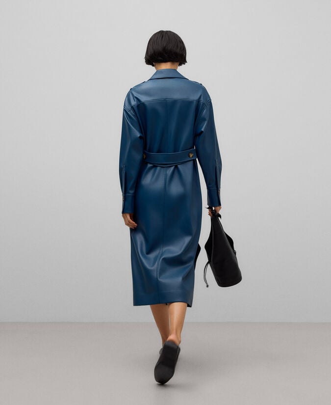 Adolfo Dominguez Vestido Camisero Piel No Piel Mujer