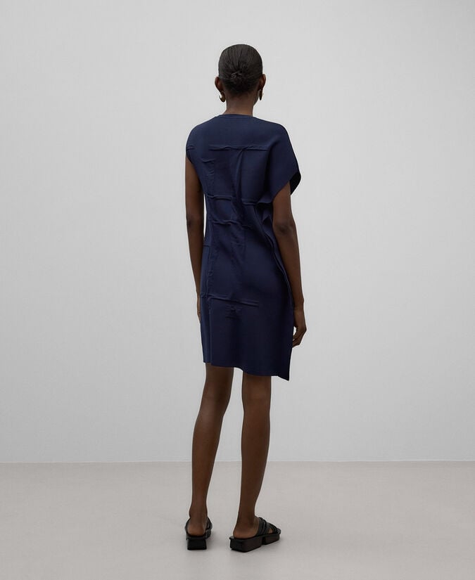 Adolfo Dominguez Vestido Corto Desestructurado Mujer