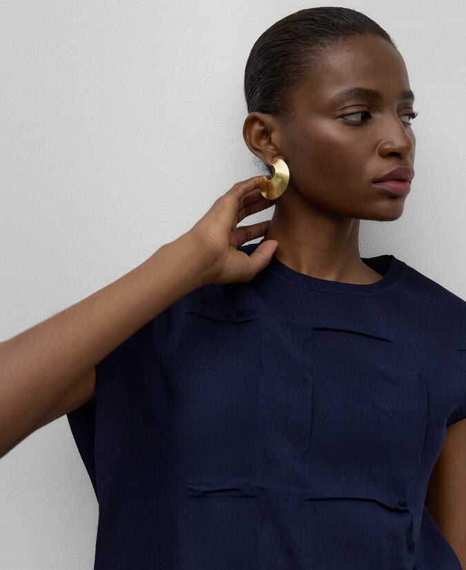 Adolfo Dominguez Vestido Corto Desestructurado Mujer