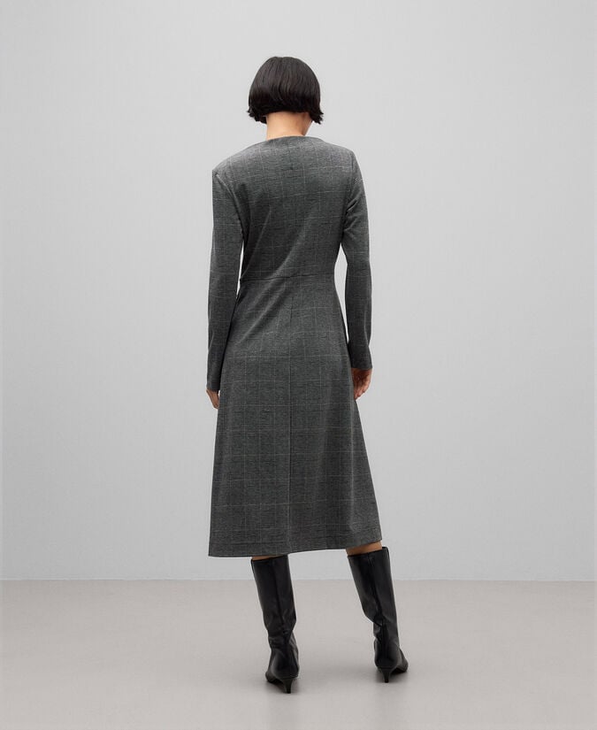 Adolfo Dominguez Vestido Estampado Cintura Drapeada Mujer