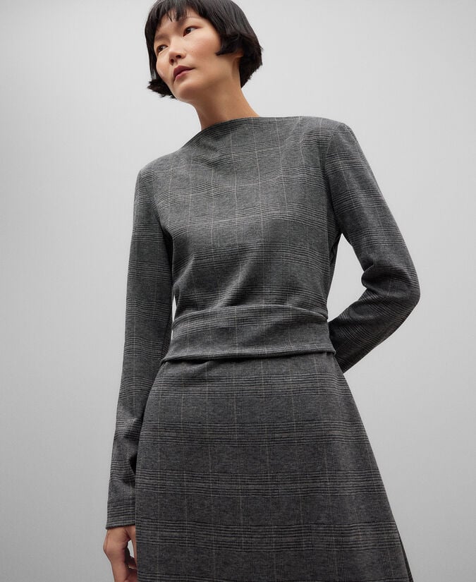 Adolfo Dominguez Vestido Estampado Cintura Drapeada Mujer