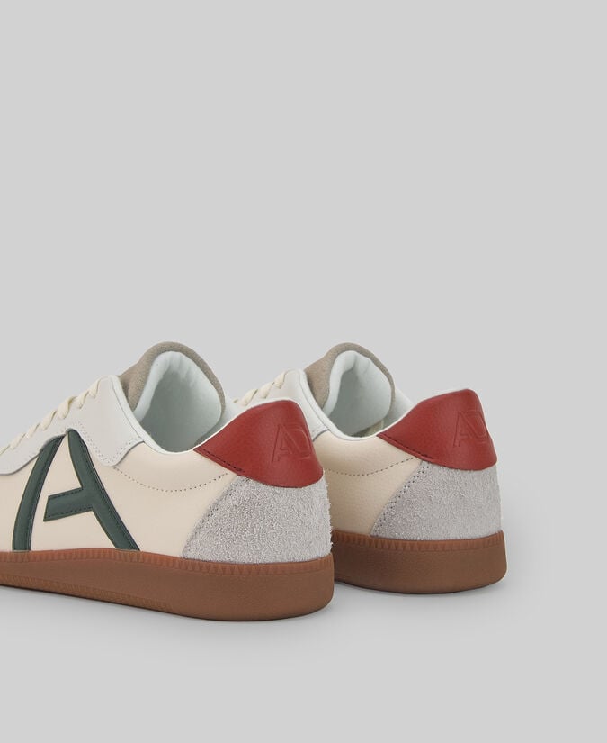 Adolfo Dominguez Zapatilla Ante Y Piel Maxi Logo Mujer