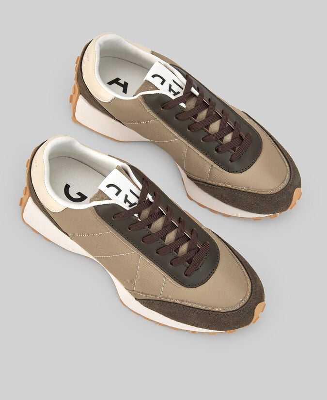 Adolfo dominguez Zapatilla nailon y ante pespuntes mujer