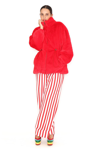 Agatha Ruiz De La Prada ABRIGO PELUCHE ROJO