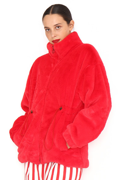 Agatha Ruiz De La Prada ABRIGO PELUCHE ROJO