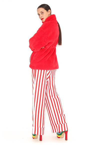 Agatha Ruiz De La Prada ABRIGO PELUCHE ROJO