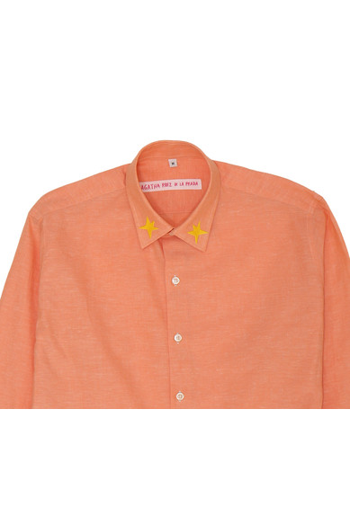 Agatha Ruiz De La Prada CAMISA HOMBRE NARANJA LINO