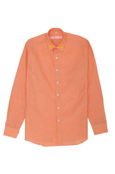 Agatha ruiz de la prada CAMISA HOMBRE NARANJA LINO