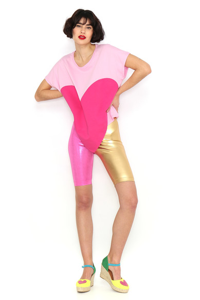 Agatha Ruiz De La Prada CAMISETA CORAZON FUCSIA