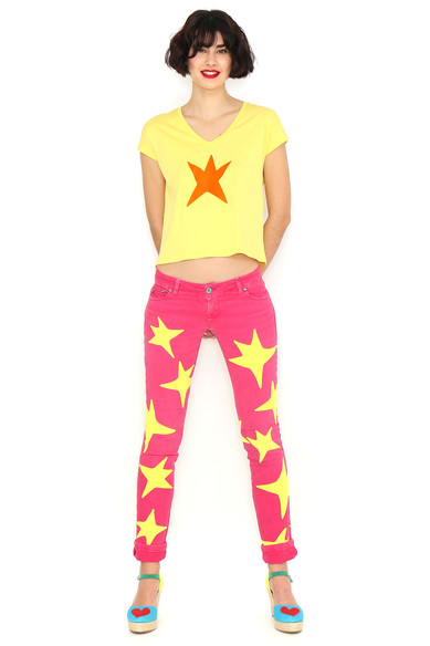 Agatha ruiz de la prada CAMISETA ESTRELLA NARANJA