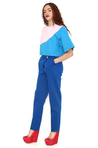 Agatha ruiz de la prada CAMISETA ROSA ONDA AZUL