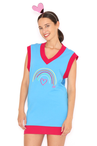 Agatha Ruiz De La Prada CHALECO LARGO ARCOIRIS