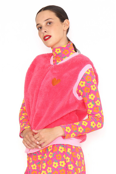 Agatha ruiz de la prada CHALECO PELUCHE FUCSIA