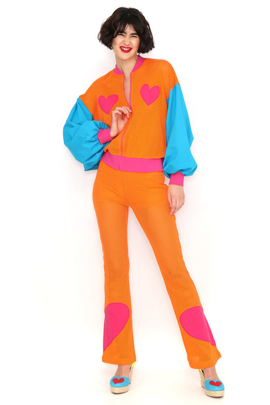 Agatha ruiz de la prada CHAQUETA CALADA NARANJA