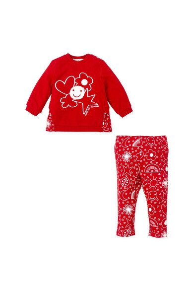 Agatha Ruiz De La Prada CONJTO ROJO ICONOS BLANCO