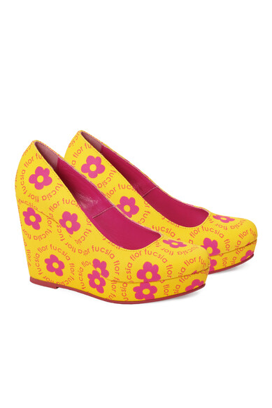 Agatha Ruiz De La Prada CUÑA AMARILLA FLORES