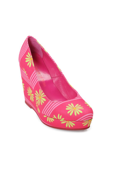 Agatha Ruiz De La Prada CUÑA FUCSIA MARGARITAS
